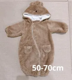 長袖前開きドレスオール ボアフリース （50-70cm)のサムネイル