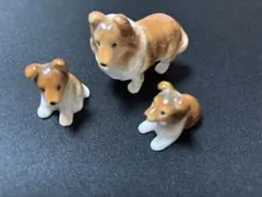 コリー犬 ミニチュアセット 陶器製
