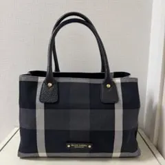 【新品同様】 ブルーレーベルクレストブリッジ トートバッグ ブラック　チェック