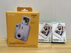 FUJIFILM instax mini12 チェキ 本体パープルフィルム 2箱