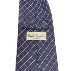 Paul Smith ネイビー チェック柄 ネクタイ