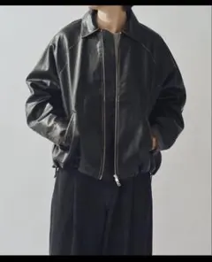 Lui's グランジシンセティックレザーバルーンブルゾン