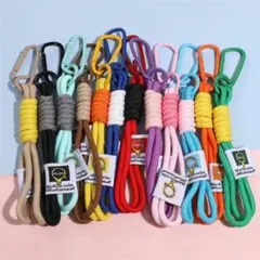 パラコードストラップ 推し ストラップ カラフル バッグチャーム 韓国 