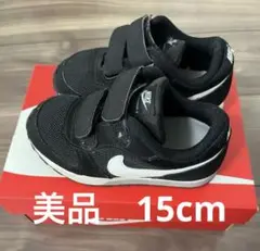 Nike ブラック スニーカー ベルクロ　15cm キッズシューズ　スニーカー