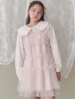 【merry jenny】チュールコルセットミニワンピ ピンク