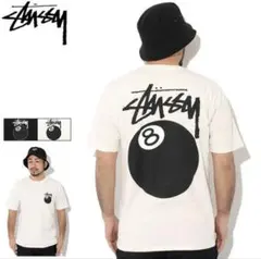 ステューシー Mサイズ 8ボール 半袖 STUSSY Tシャツ ナチュラル