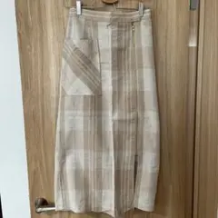 【Mサイズ】OZOC タイトスカート チェック柄