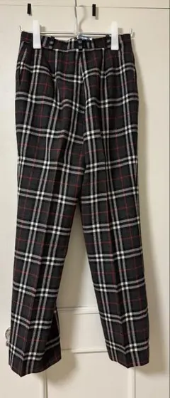 バーバリー　ノバチェック柄　ウール　L タックパンツ　40のサムネイル