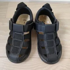 ブラック 15.0cm サンダル ストラップ付き　イフミーナチュレ