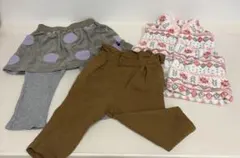 ベビー　80サイズ　3点セット スカッツ　ズボン　フリースベスト