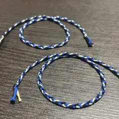ミサンガ　2つセット　青×黄×黒　推しカラー