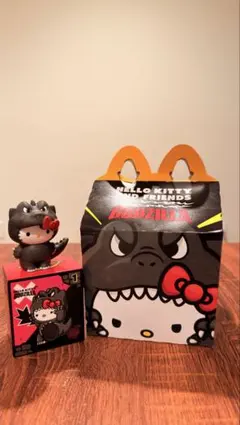 キティ ゴジラ USA限定マクド ハッピーセットドジャースコラボ 紙製頭
