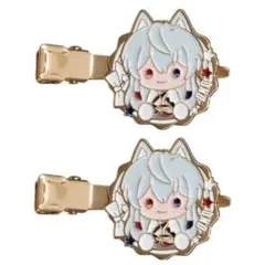 カラフルピーチ メタルヘアクリップ どぬく 2個セット