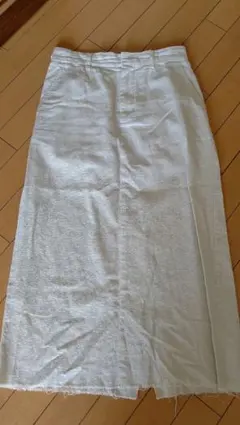 麻混  スカート