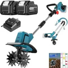 充電式耕うん機 PSE認証2個4Ah 18V マキタ電池互換 青 充電式耕うん機 PSE認証2個4Ah 18V マキタ電池互換 青 - メルカリ
