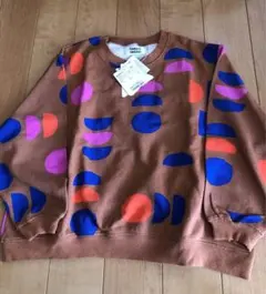 新品 マーキーズ キッズ 130 トレーナー マルトハンブンコ ブラウン