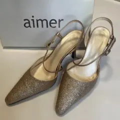 Aimer パンプス ピンクゴールド