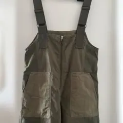 ニコアンド　ミリタリーZIPサロペット　M