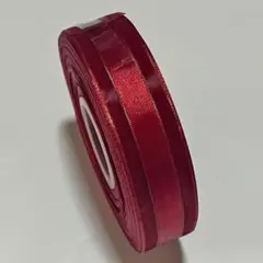 幅25ｍｍ　1巻50ヤード　約45ｍ　センターサテン オーガンジーリボン ワイン