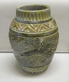 【芳斉 作】特大花瓶 壺 釉薬 流し 芸術品 オブジェ 高60cm（匿名配送） 芳斉 作】特大花瓶 壺 釉薬 流し 芸術品 オブジェ 高60cm（匿名配送