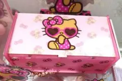 日焼けキティ　アクリル収納ケース　蓋付　１点