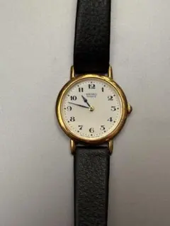 SEIKO クォーツ 腕時計 ホワイト/ゴールド　不動
