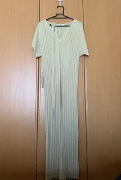 SNIDEL ライトグリーン 半袖ロングワンピース