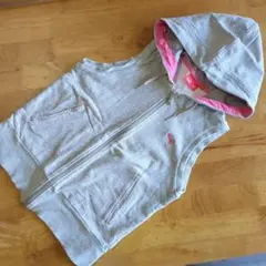 PUMA フード付きジップパーカー M グレー/ピンク