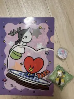 BT21 クリアファイル・バッジ・クッションセット