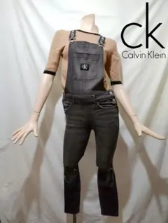 美品✨Calvin Klein jeans ダメージサロペット 黒 ブラック