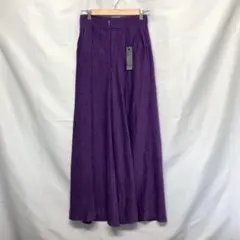 JEANASIS ジーナシス プリーツ風 ワイド パンツ パープル L1108