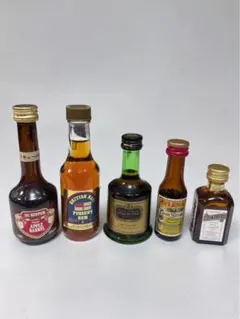 洋酒 ミニボトル 5点セット ポリニャック コアントロー ラム 未開栓 古酒