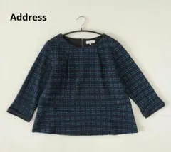 アドレス★美品★ウール混　プルオーバー　ニットカットソー　日本製 サイズ40