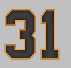 おりおん★様専用　　巨人応援ワッペン　　背番号31　　20ｃｍ