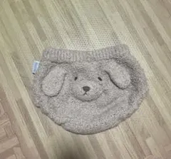 ジェラートピケ犬の顔付きフリースパンツ ベージュ 80㎝