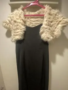 ドレス用　ラビットファー　ショート丈ボレロ