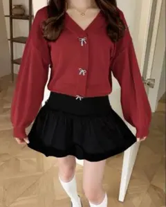 GRL ビジューリボンボタンニットカーディガン[k9342f]