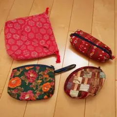 【値下げ中】ハンドメイド 巾着袋・ポーチなど まとめ売り 未使用　おまけ付き