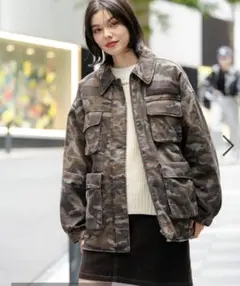 再度値下げ　新品　ニコアンド　中綿ミリタリーポケジャケット