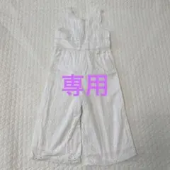 ホワイト レース模様 サロペット　18-24MONTHS 92㎝