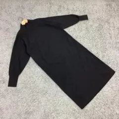 美品 ドゥーズィエムクラス ロングワンピース 黒 タートルネック 