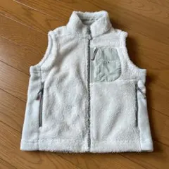 モンベル ベスト　アウター　100 白　フリース