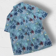 USA古着 Croft＆Barrow フラガールアロハシャツ ボタニカルのサムネイル