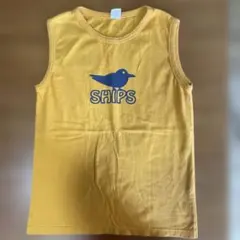 イエロー ノースリーブ タンクトップ SHIPS