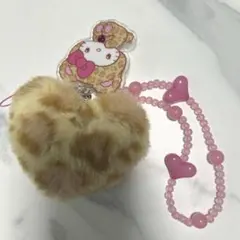 ハローキティ ギャルクマ ヒョウ柄 ストラップ