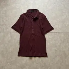 grunge short sleeve shirt y2k Bordeauxのサムネイル
