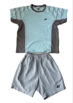 YONEX バドミントン ウェア上下セット S 水色/グレー　レディースMぐらい