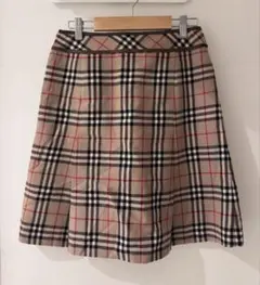 BURBERRY ブルーレーベル チェック ボックスプリーツスカート - メルカリ