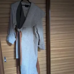 ヘリンボーンパターン ロングコート