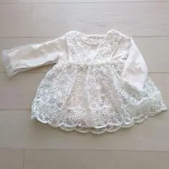 花柄刺繍レースワンピース 80cm